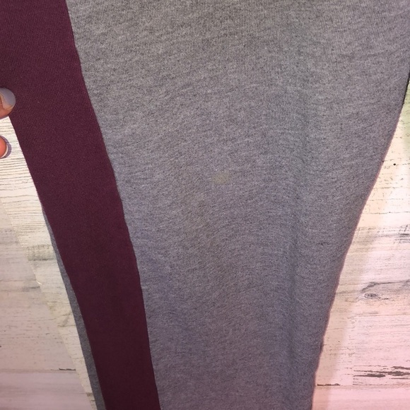 PINK VICTORIA’S SECRET sweatpants gray blue and burgundy size small boyfriend​​​ - Picture 9 of 10